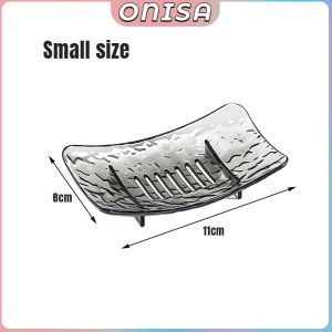 Onisa Plastic Soap Dish Drain Hole Non‑Slip Base Soap Holder Tray For Bathroom Home Gym Travel