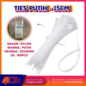 Kabel Tis 15 cm Cable Ties Tie Tali Alat Pengikat Pendek Putih 100 pcs