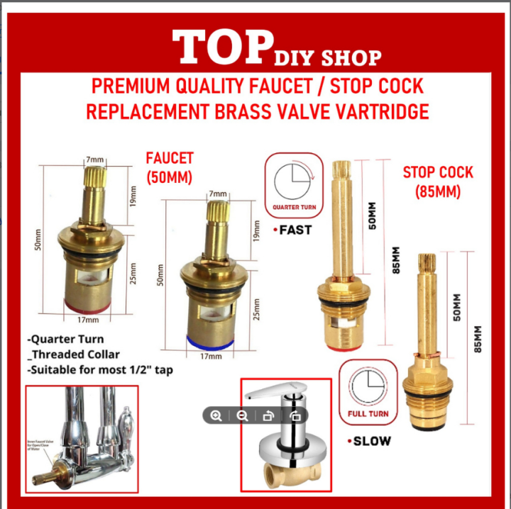 1/2Premium Quality Valves Tap Valve Replacement Faucet / STOP Valve