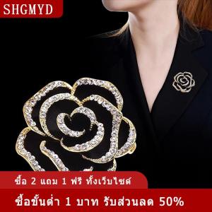 [COD] SHGMYD เข็มกลัดดอกไม้รูปดอกคาเมลเลียสำหรับผู้หญิงเครื่องประดับแฟชั่น1ชิ้น