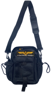 Tactical 6 compartment multi use sling bag patch included