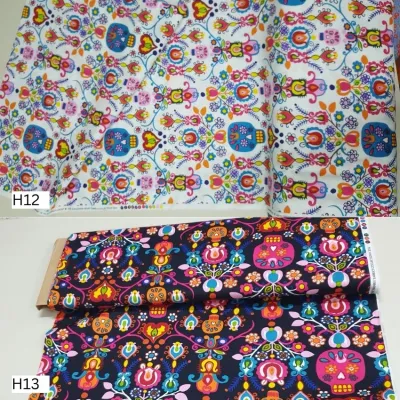 100% Designer Cotton Fabric Halloween Celebration Design-PatchworkClothingQuilting |Sewtizen Fabric|