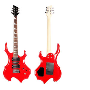 KAWES Shaped Sycamore Wood Electric Guitar Acoustic Guitar 24 Tone Position Beginner Starter Kit