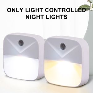 KEBIDU Automatic Illumination Light Intelligent Sensor Mini Led Night Lamp With Plug Energy Saving Light For Bedroom Indoor Eye-Protecting Wall Lamp