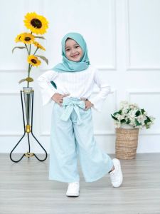 Setelan Anak Perempuan Baju Blouse + Celana Kulot / Yoona Set
