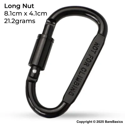 [SG Stock] Carabiner Locking Screw Lock Biner Snap Keychain Bag Hook Aluminum Alloy Outdoor Camping Hiking