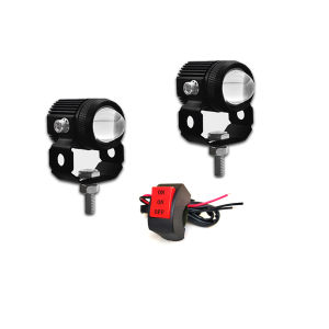 TTmall (สวิตช์ฟรี) มอเตอร์ไซค์ 88w 12V 24V LED ไฟโปรเจคเตอร์ ไฟหน้ารถยนต์ ไฟท้าย ไฟสปอร์ตไลท์มอเตอร์ไซค์ สว่างมาก 2 สเต็ป (เเสงสีขาว+แสงสีส้ม)