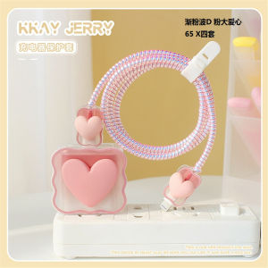 【Hàng Có Sẵn】 4 Đầu Sạc Cái/bộ Bảo Vệ & Cáp Sạc USB Bảo Vệ Dây Quấn Cáp Cuộn Cho Vỏ 18W 20W