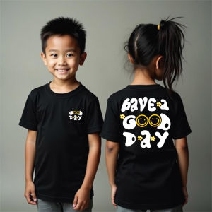( Kaos Anak ) Monstahopkids Kaos Anak Laki-Laki Perempuan Motif HAVE A GOOD DAY  Bahan 24s