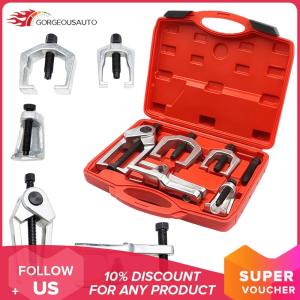 5pcs Pitman Arm Puller with Storage Case Ball Head Remover Puller Ball Head Extractor for Service Splitter Removal Kit