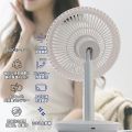 Soleus Air Portable Table Fan 4000mAh Battery Powered BLDC Motor USB Rechargeable 4-Speed High Wind Feed Small Personal Fan Powerful and Quiet for Desk/Home/Office/Indoor/Outdoor (WHITE). 