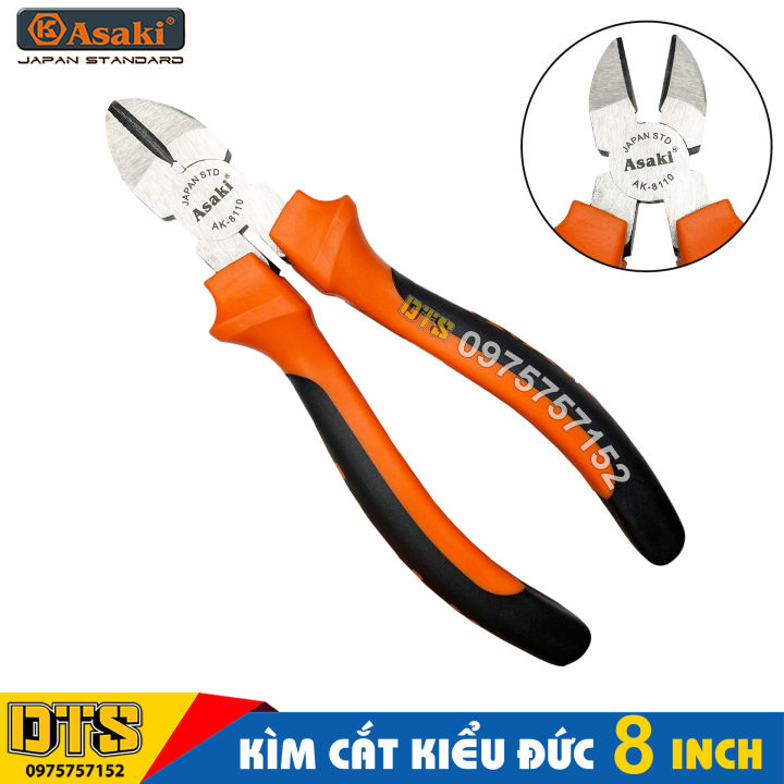 Kìm cắt 8 inch kiểu Đức Asaki, kềm cắt đa năng A+cut Tech thép CR-V ...