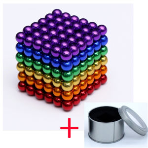 SG（Ready Stock)Magnetic Ball 216PCS 5mm Toy Magnetic Sticky Ball Decompress toy color cube splicing Ball