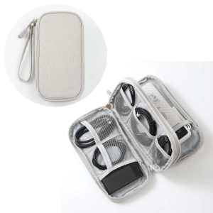 Double Layer Travel Organizer Travel cable storage bag digital accessories powerbank storage pouches