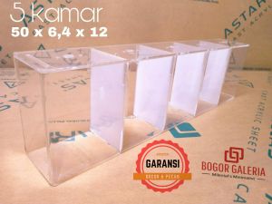 Acrylic SOLITER AKRILIK CUPANG 5 kamar 50 x 6.4 x 12 2mm | AQUARIUM AKRILIK CUPANG MINI | SOLITER SELFIE