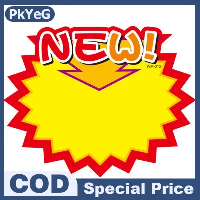 PkYeG 50pcs White Card Pricing Labels Commodity Price Tag Shop Tags Promotional Advertising Stickers Retail Business Sales