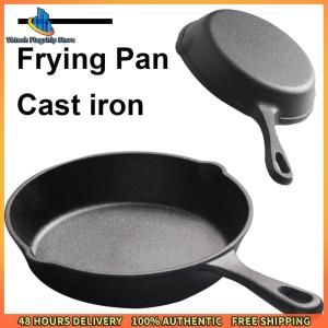 Vktech Heavy Duty Cast Iron Skillet 12-inch Nonstick Cooking Pan with Ergonomic Handle Ideal for Grilling and Searing