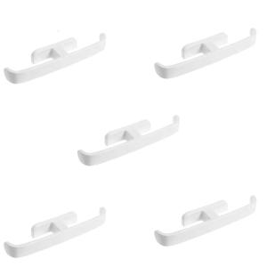 5Pieces Wall Mounted Adhesive Shoe Rack Water Resistant No Drill Installation Bathroom Slipper Hanger Shelf Organizer