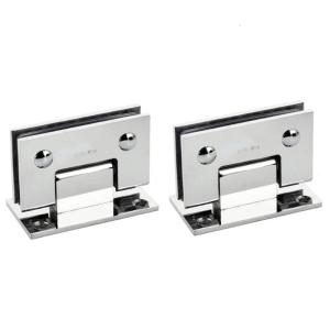 2Pcs Stainless Steel Frameless Shower Door Hinges Glass Shower Door Hinge for Bathroom Glass Door Cupboard Showcase