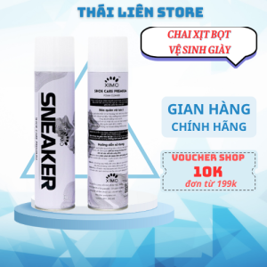Chai xịt vệ sinh giày Sneaker 300ml bọt tuyết bình sịt làm sạch giầy cao cấp lọ dung dịch giặt khô không cần dùng nước