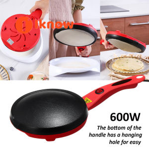 I know 220V 600W Multifunction Electric Pancake Crepe Maker Non-Stick Baking Pancake Pan Frying Griddle Appliances for Perfect Crepes Blintzes Pancakes Bacon Pizza