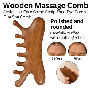 Sandalwood Comb Soothing Discomfort Gua Sha Comb Hair Loss Head Treatment Scrape Without Damaging the Skin