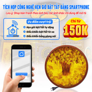 Đèn Thờ Hào Quang Trúc Chỉ In Cây Bồ Đề Trang Trí Phòng Thờ Bàn Thờ Gia Tiên Treo Tượng Phật TC-HQ-05