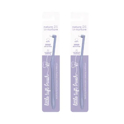 Nature to Nurture Ultra-fine Soft Little Tuft Brush Set Bundle | for Baby Teeth Molar Braces