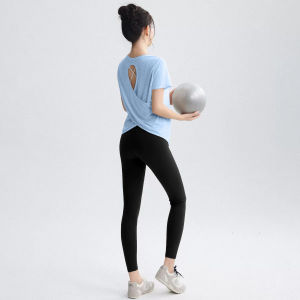 2026 Hot Sale [ Shipped from China ] Stunning womens summer yoga wear 2026 New running sports suit Pilates training outfit backless cover-up B3