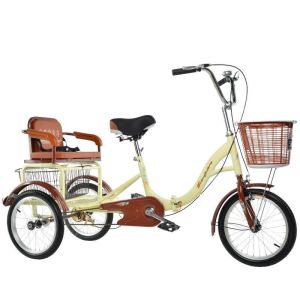 Adult Elderly Tricycle Elderly Pedal Tricycle Bicycle Adult  Car for the Old Old Mans Car Double Bicycle Pedal Bicycle