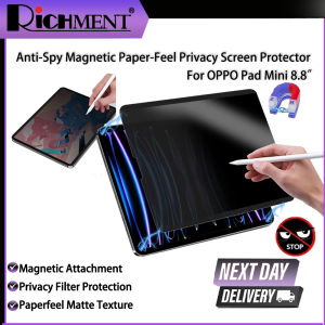 RICHMENT Magnetic Privacy Screen Protector Anti-peep Filter Paper Drawing Film For OPPO Pad Mini 8.8" 2026