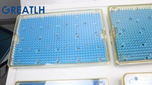 Khay khử trùng GREATLH Hộp hấp tiệt trùng PPSU với đệm silicone một/hai lớp dụng cụ nhãn khoa nha khoa chỉnh hình