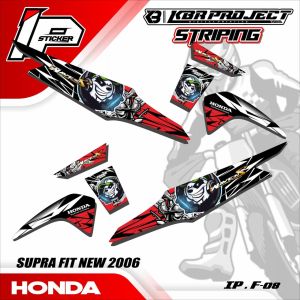 Striping SUPRA FIT NEW 2006- Sticker Striping Variasi List HONDA SUPRA FIT NEW 2006 IP.F-09 Design IP Sticker