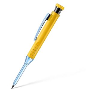 INNEED 2.8mm Mechanical Pencil Built-in Sharpener Deep Hole Marking Solid Carpenter Pencil High Quality Metal Woodworking Deep-hole Marker Woodworking Construction