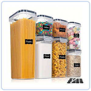 【Pure Care】 PP Food Storage Container Set / Airtight Lid / Stackable Pantry Organizer / Multi Size Combo
