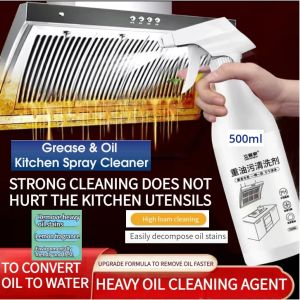 500ml Kitchen Hood Grease Cleaner Oil Remover Spray Detergent microwave oven cleaner home cleaning Degreaser Agents