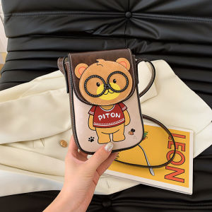 【Beibaobao】mini gấu nhỏ dễ thương Túi điện thoại Túi Đeo Chéo Túi Đeo Vai