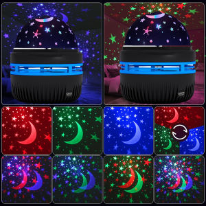 Starry Sky Projector Lamp Multicolor Changing LED Light Magic Ball for Home Theater Bedroom Party Atmosphere Lampu