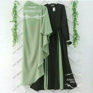 BAJU GAMIS MARWAH SYARI HIJAB M L XL XXL XXXL