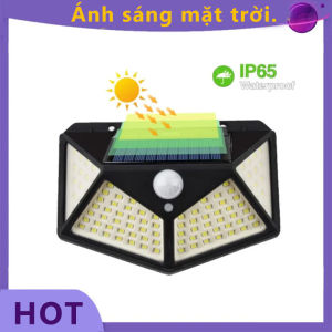 Đèn cảm ứng năng lượng mặt trời có cảm biến hồng ngoại 3 chế độ sáng 100LED