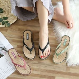 YTM Soft Sole Crystal Flip Flops Anti Slip PVC Slippers for Women Sweet Shoes Slides Sandals Summer