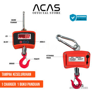 ACAS OCS 300KG- 500KG Timbangan Gantung Besi Digital LED Portable Orange Hitam LCD Smart Crane Hook Hanging Scale 300 Kg  - 500 kg