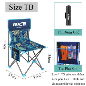 HaHarris - Ghế câu cá cắm trại xếp gọn Rice ghế câu cá xếp gọn chịu lực tốt size lớn ghế di động du lịch tiện lợi