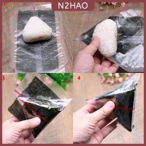 N2HAO 20pcs hai lớp tam giác gạo bóng đóng gói túi Rong Biển onigiri Sushi Túi sushi làm sushi bao bì túi công cụ phụ kiện