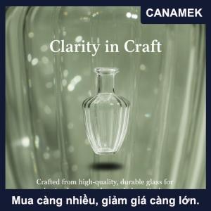 【CANAMEK】 Dollhouse bình thủy tinh thu nhỏ trang trí cho DIY hương liệu chai thủy tinh thủ công mỹ nghệ thanh lịch nhà văn phòng Bảng trang trí