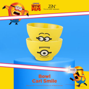 MINIONS ZEN Mangkok Makan Keramik Carl Smile 2 pcs + Box