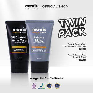 [TWIN PACK ISI 2 BLACK & GREY] MORRIS MEN Bright and Moist X MEN Oil Control