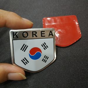 Tem Nhôm dán xe cờ Hàn Quốc Korea