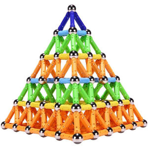 55-580Pcs Plastic Magnetic Sticks 3D DIY Set Educational Blocks Toy for Kids Building Toys Kids Magnetic Stick Building Toy Blocks High QualityGeometry Learning Sensory Construction Blok Panjang