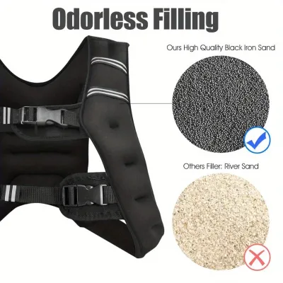 [SG Local Stock]Adjustable Weighted Vest 5/10KG Workout Equipment Body Weight Vest Adjustable Strap for MenWomenKids